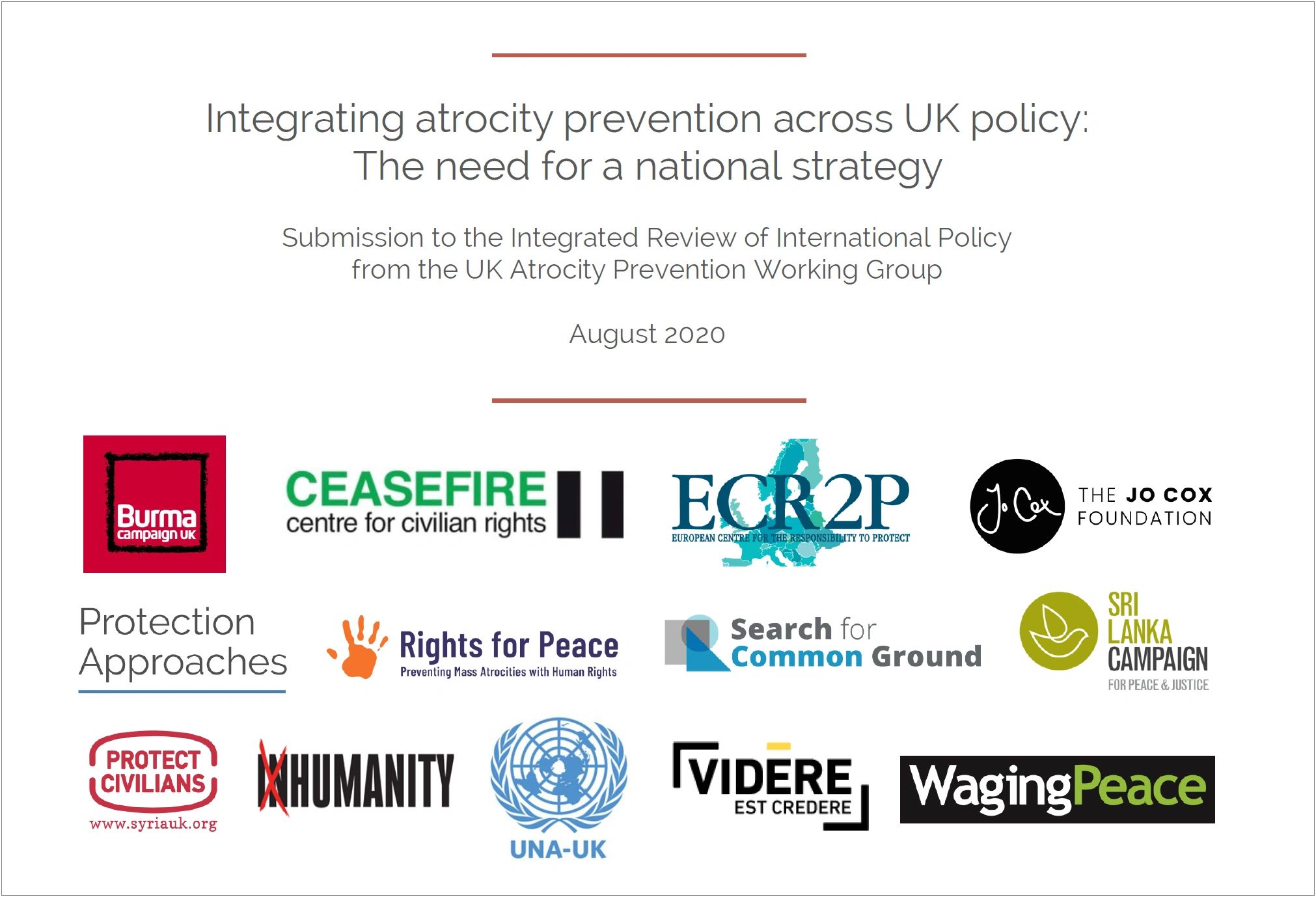 Submission to the Integrated Review of UK international policy